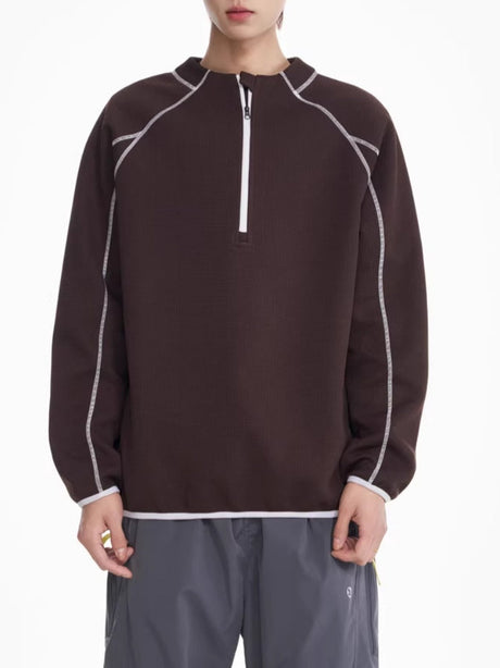 Color-blocked Line Loose-fit Sweatshirts&Hoodies