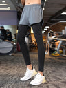 Tight Fake Two Pieces High Elasticity Quick-drying Fitness Running Sweatpants