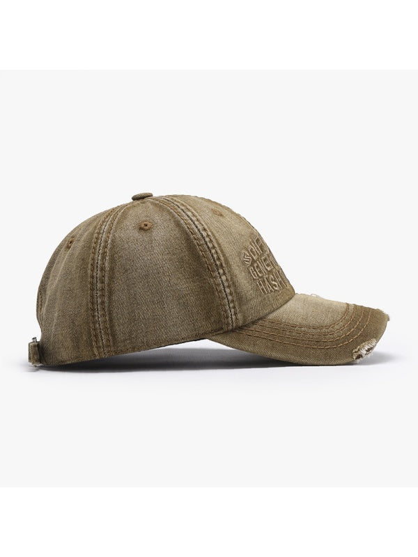 Letter Embroidery Washed Baseball Caps