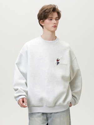 Liber Autumn Men's Embroidered Pattern Pattern Sweatshirts