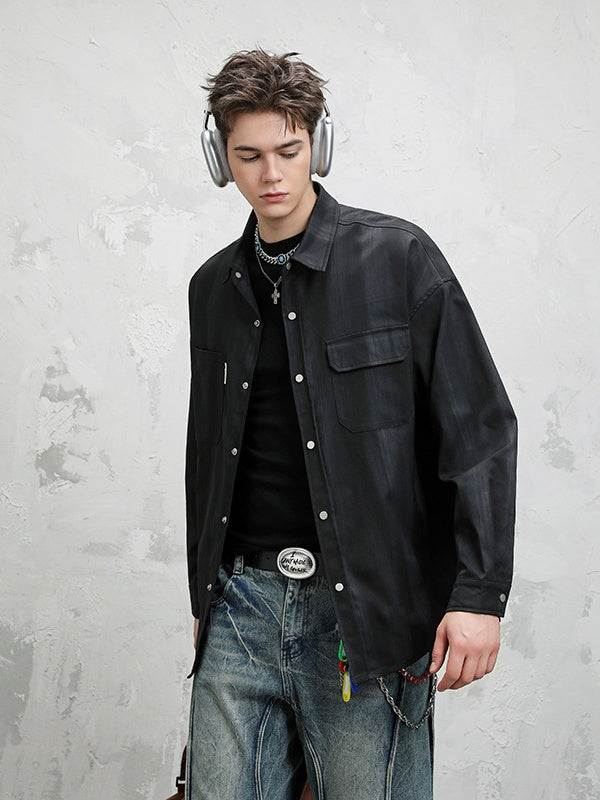 Retro Niche Fashion Loose Lapel Long-sleeved Shirt