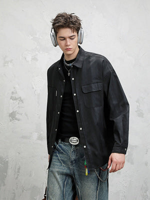 Retro Niche Fashion Loose Lapel Long-sleeved Shirt