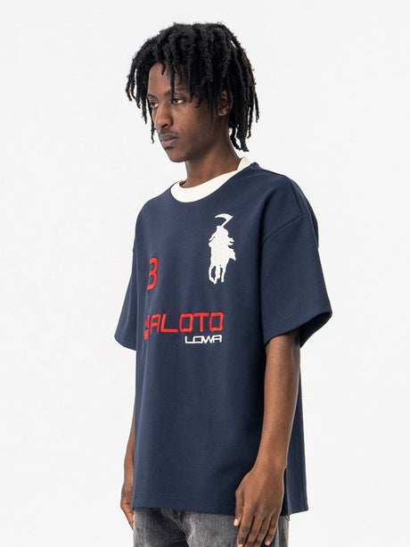 Liber Summer Men's Printed Letter T-shirts
