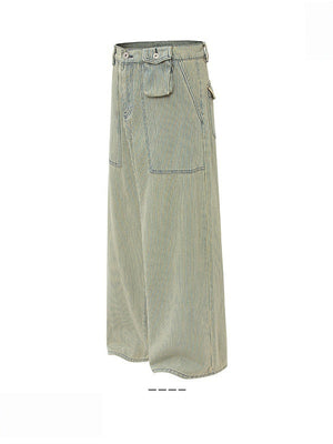 Stripes Large Pockets Cargo Trousers