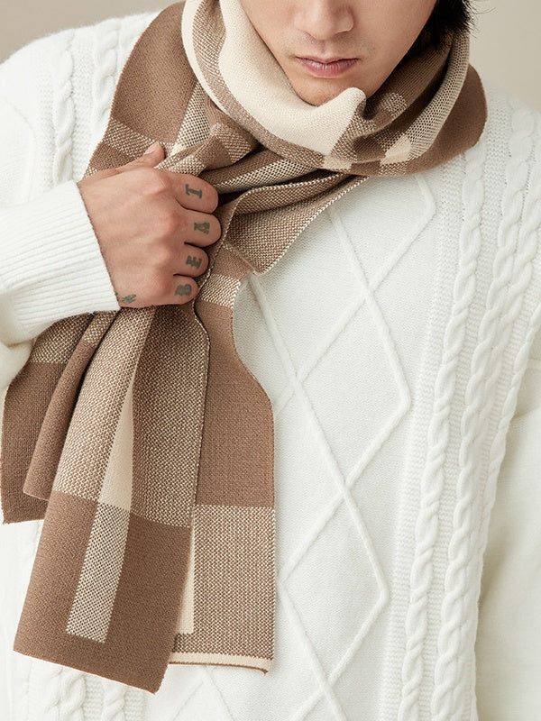 Thermoschal für Herren, dick, winddicht, wärmt den Hals bei Kälte