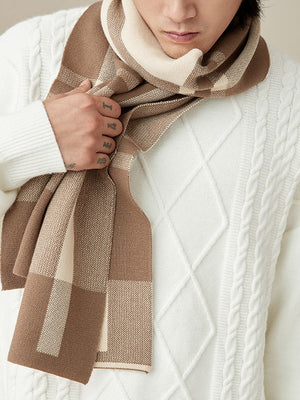 Thermoschal für Herren, dick, winddicht, wärmt den Hals bei Kälte