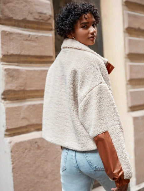 Loose-fitting Polar Fleece Zip-up Jacket