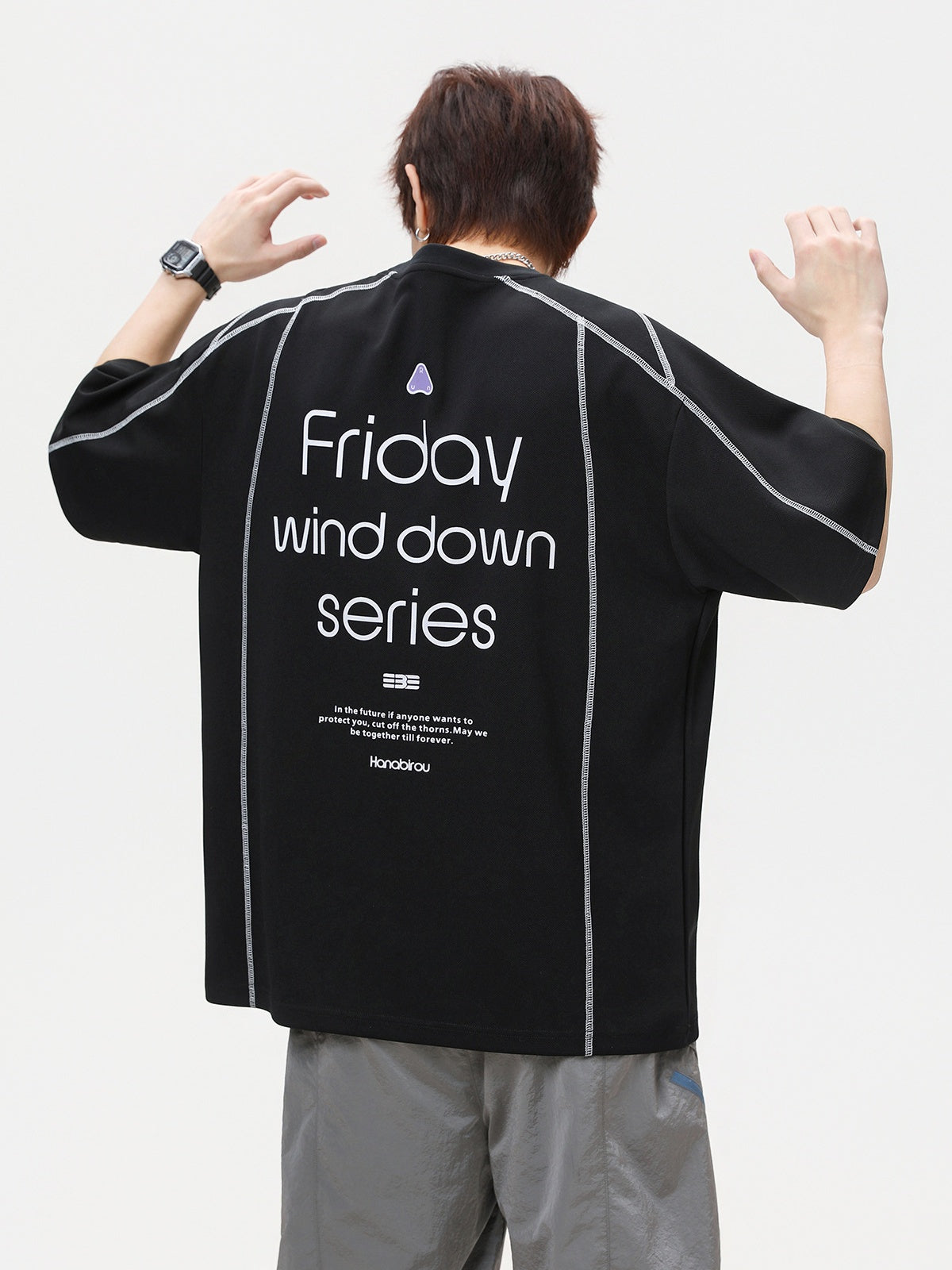 Color-blocked Printed Breathable Sports T-shirts