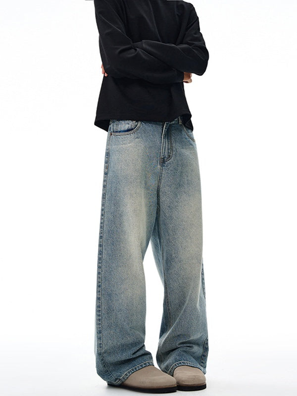 Liber Autumn Men's Pocket decoration Jeans