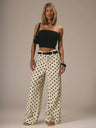 Polka Dot Loose-fitting Casual Mid-waist Trousers