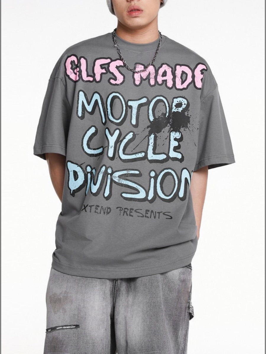 T-shirts à lettres graffiti