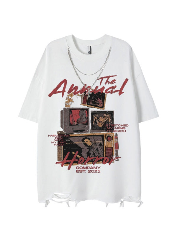 Vintage Hip Hop Loose-fit T-shirts