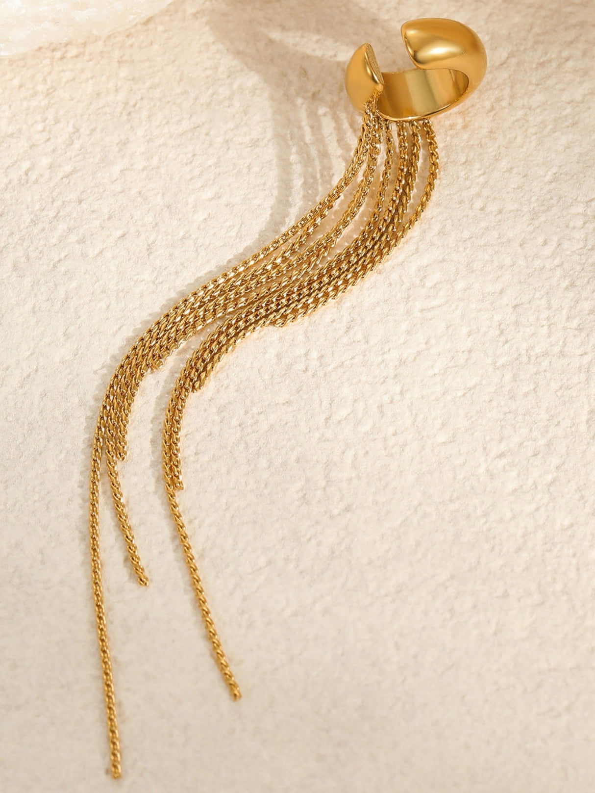 Ear clip tassel earrings