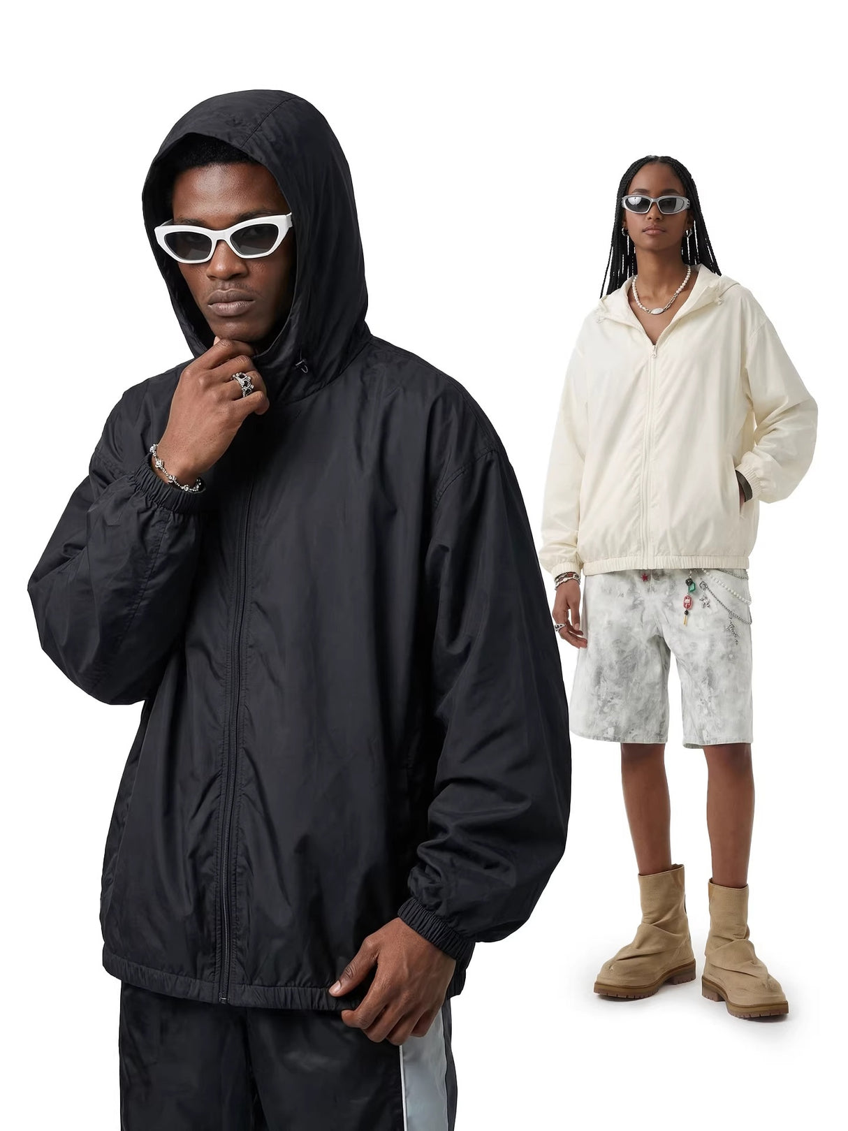 Outdoor Hooded Zipper Sunscreen Coat
