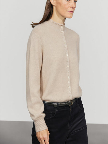 100% Cashmere Turtleneck Cardigan