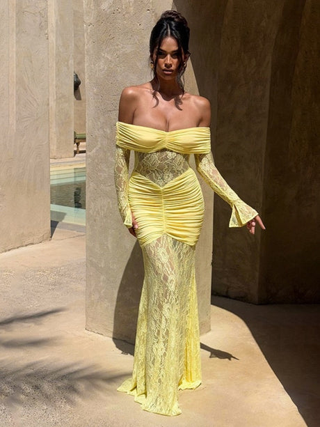 Liber Autumn Women's Solid Color Maxi Dresses