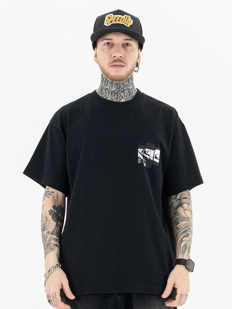Liber Summer Men's Printed Letter T-shirts