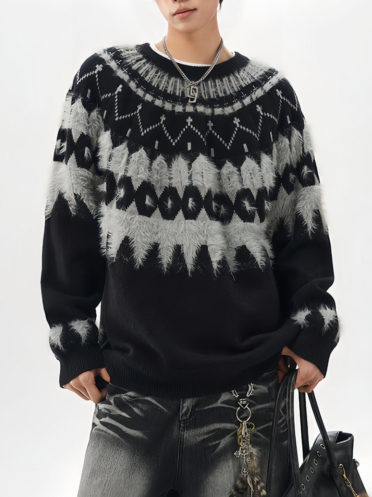 Fair Isle Red Christmas Jacquard Pattern Sweaters