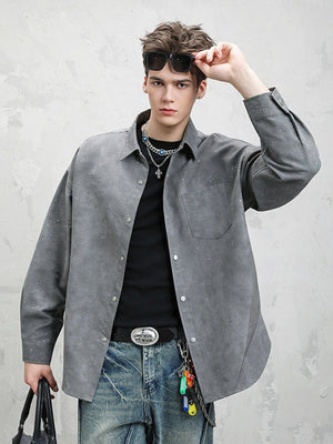 Design Tie-dye Long-sleeved Shirt