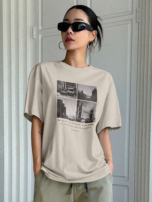 Printed Hand-painted T-shirt