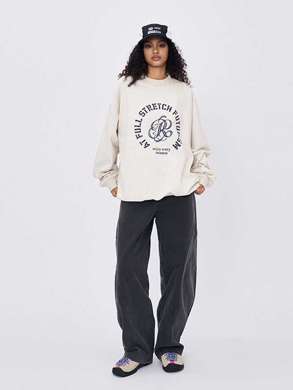 Liber Autumn Neutral wear Printed English Sweatshirts&Hoodies