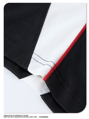 Antibacterial Cool Feeling Quick-drying Color-blocked T-shirt