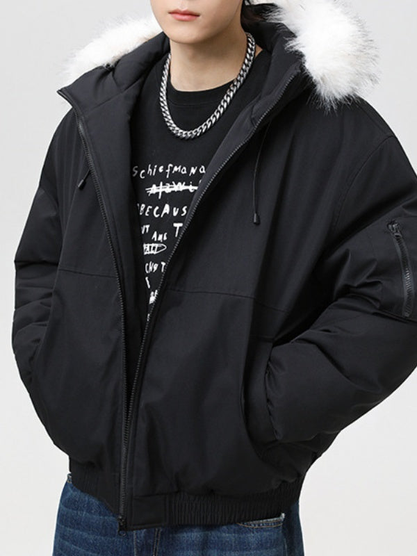 Large Fur Collar Workwear Parker