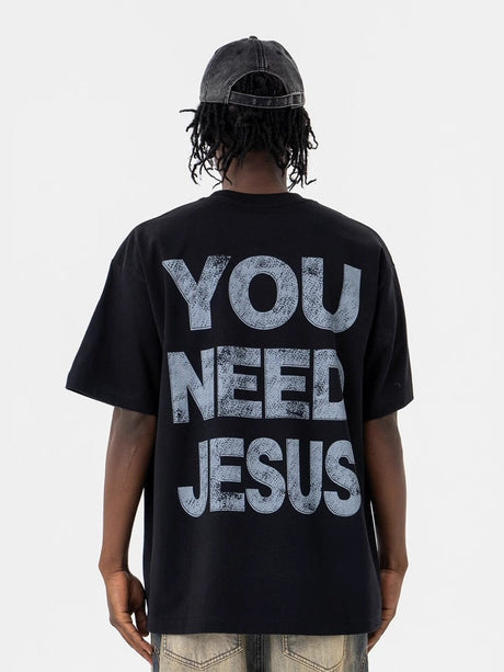 Liber Summer Men's Printed Letter T-shirts