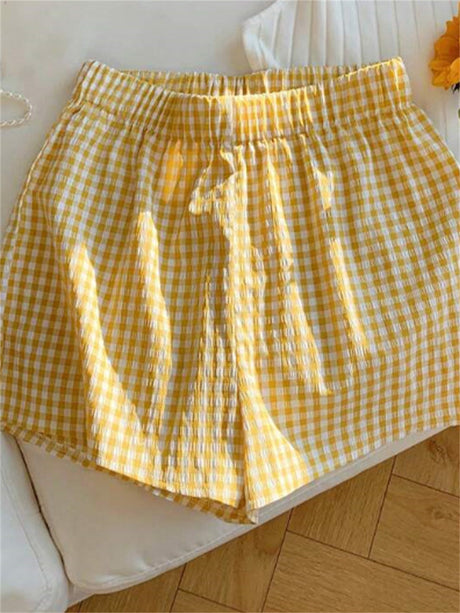 Liber Summer Women's Plaid Shorts