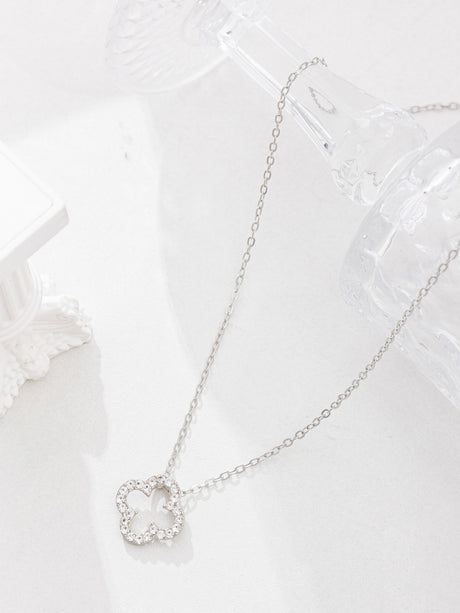 Four-leaf Clover Diamond Pendant Necklace
