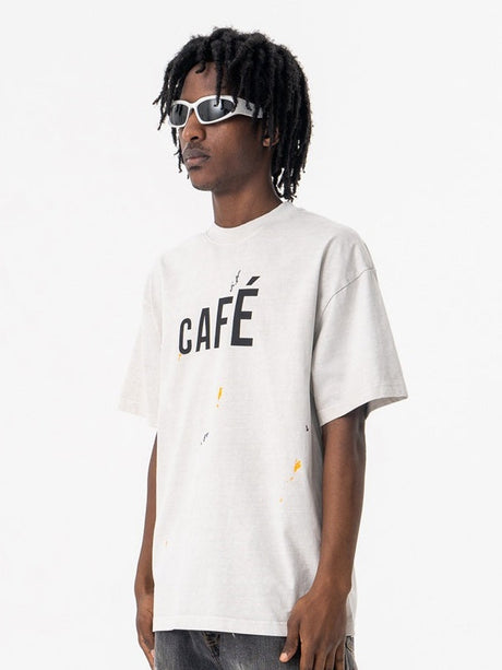 Liber Summer Men's Printed Letter T-shirts