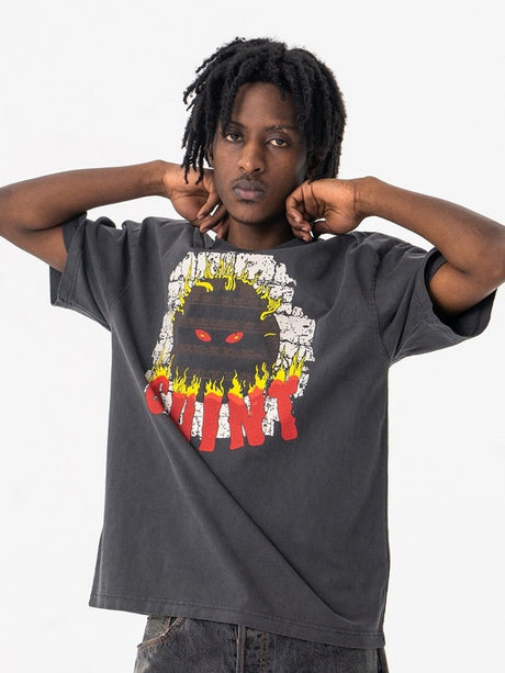 Liber Summer Men's Printed Letter T-shirts