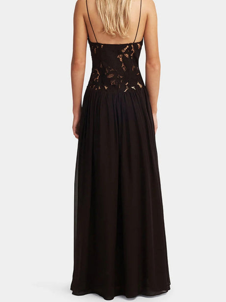 Maxikleider mit Spitzeneinsatz an der Taille für Partys