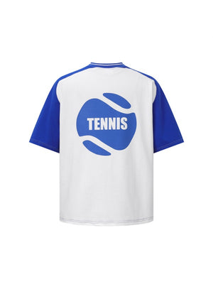 Color-blocked Letter Printed T-shirts