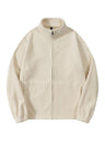 Fleece Loose Stand Collar Zipper Jackets