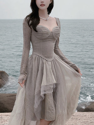 Little Swan Distressed Knit Dress