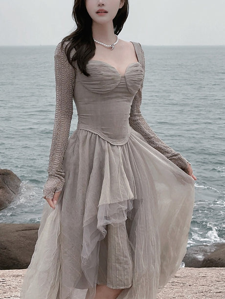 Little Swan Distressed Knit Dress