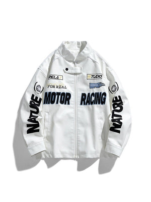 Veste coupe-vent aviateur en similicuir