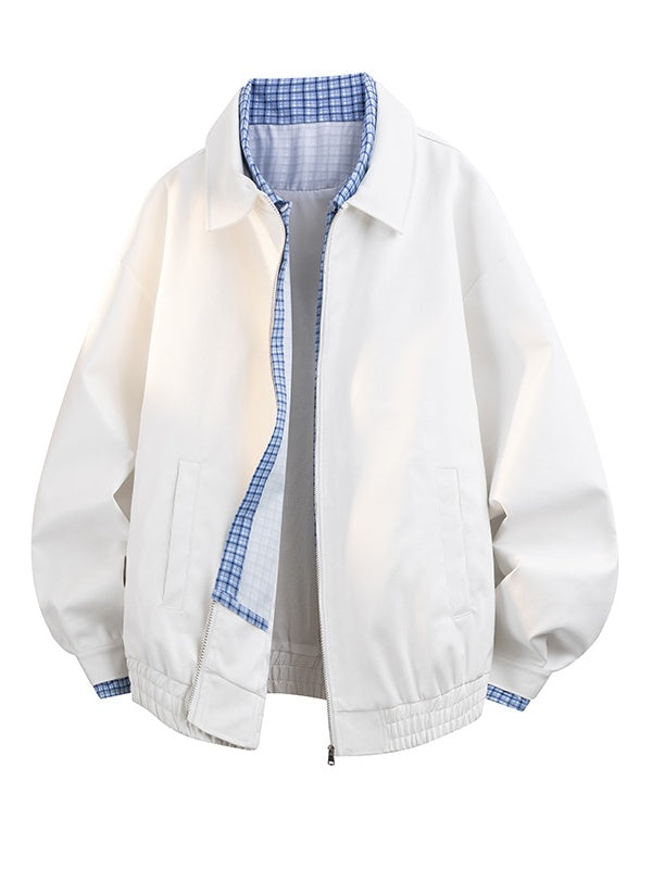 Fake Two Pieces Splicing Loose Lapel Jackets