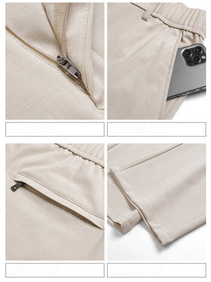 Drape Flax Straight-Fit Slim-Fit Anzughose