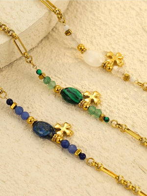 Natural Stone Beaded Bracelet