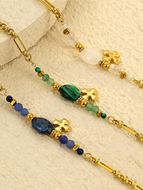 Natural Stone Beaded Bracelet