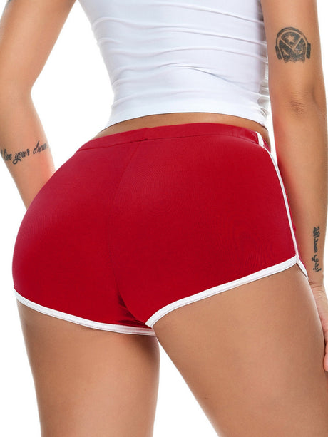 Color Blocking Exercise Yoga Fitness Elastic And Sexy Shorts