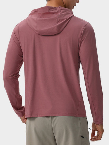 Outdoor Lightweight Breathable Quick-drying Sports Hooded Long-sleeved T-shirt