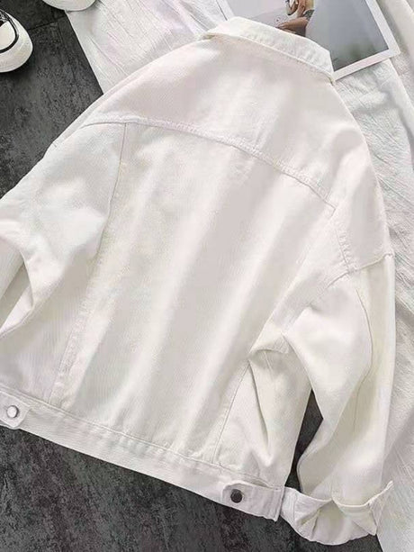 Liber Autumn Women's White Denim jacket