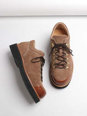 AKAIFUxUGLYBROS Collaboration Low-top Genuine Leather Goodyear V-sole Outdoor Workwear Derby Boots, Unisex.