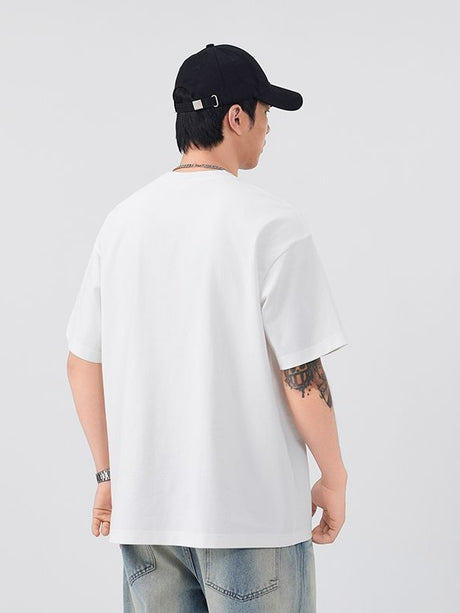 Embroidery Fake Pocket Design Loose-fit T-shirts