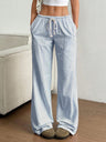Striped Casual Wide-Leg Pants