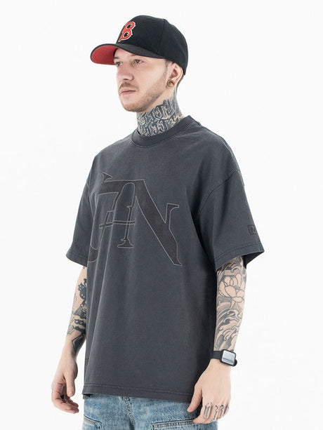 Liber Summer Men's Printed Letter T-shirts