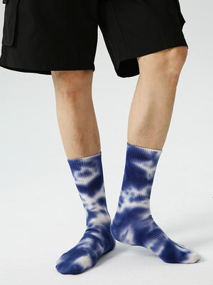 Lot de 3 paires de chaussettes tie-dye imprimées à lettres